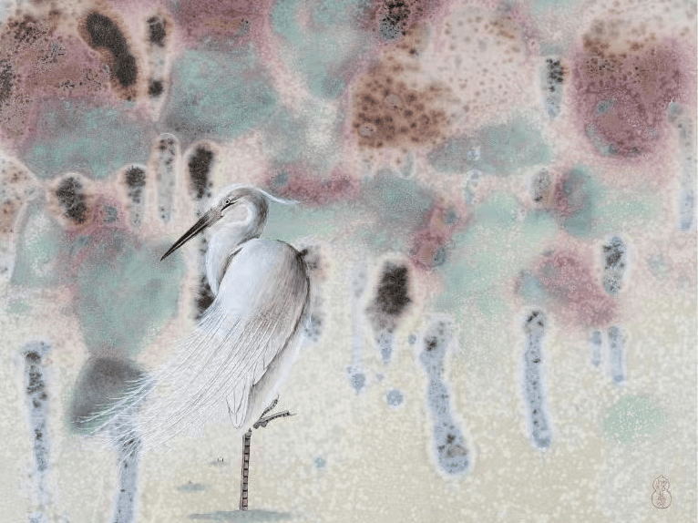 Chinese Ceramic Plaque | Qiuyu Youmeng (Autumn Rain & Quiet Reverie)