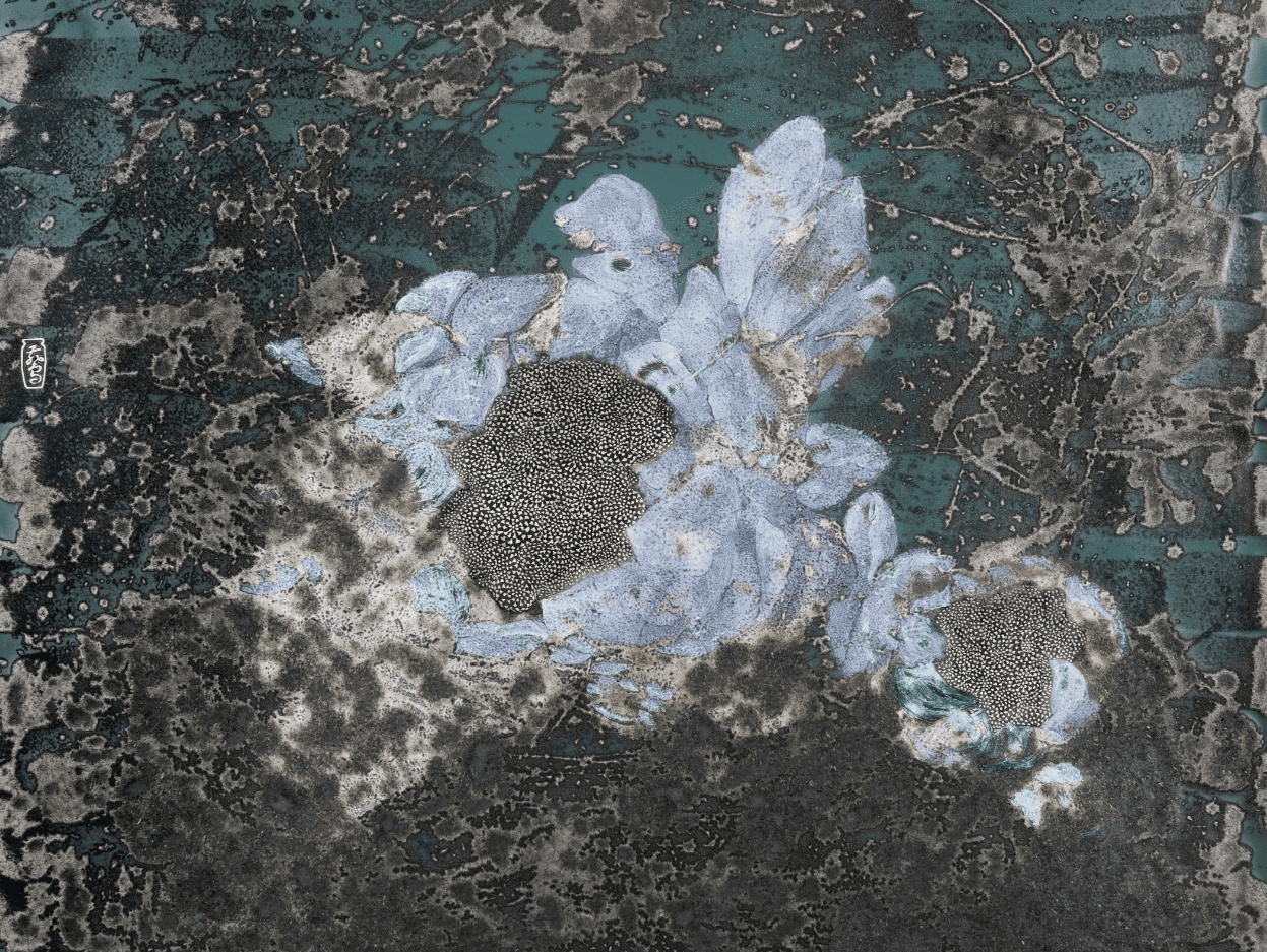 Ceramic Plaque | Snow Lotus I