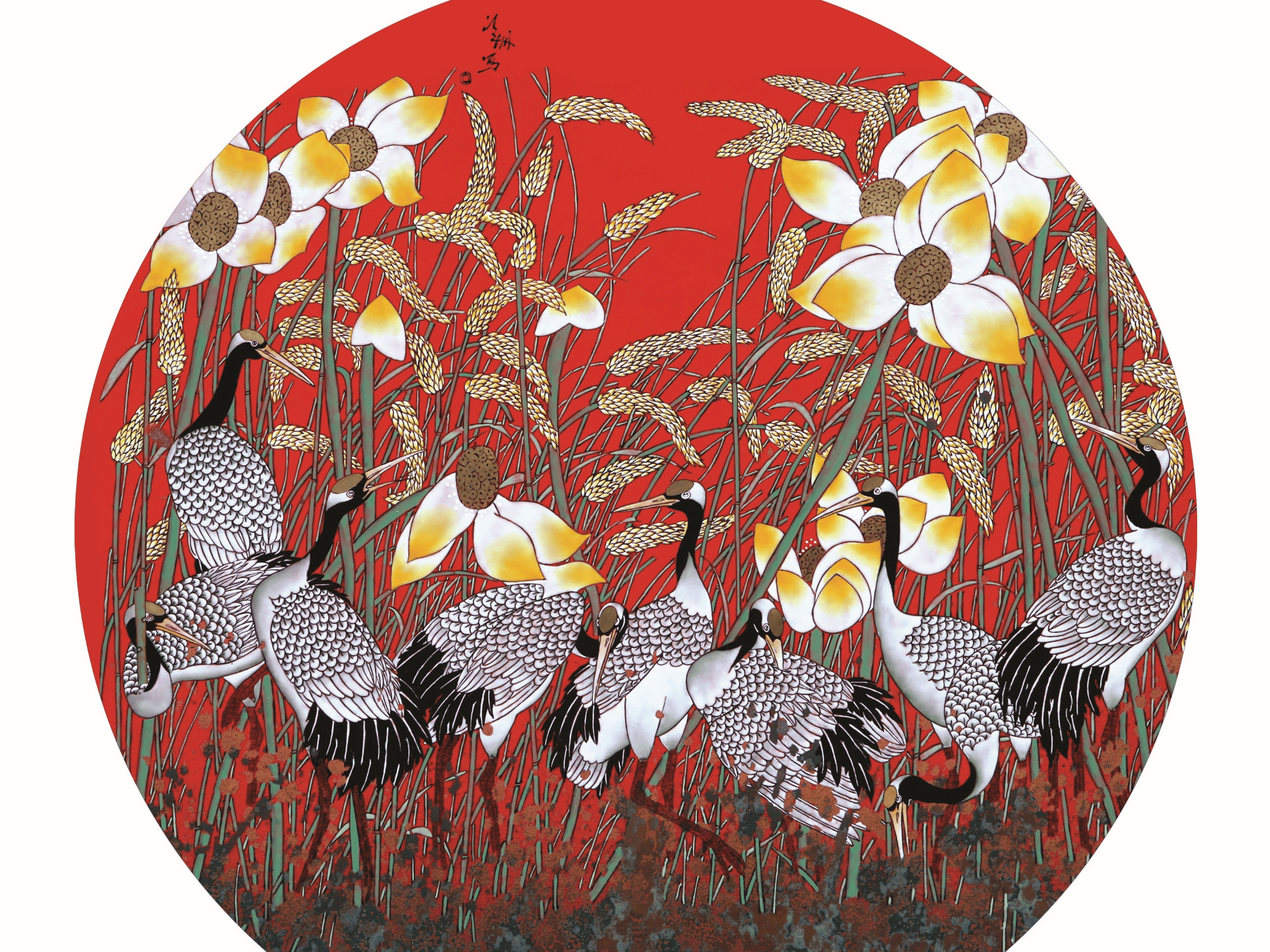 Jingdezhen Ceramic Plaque | Suisui Hehe (Yearly Harmony) II