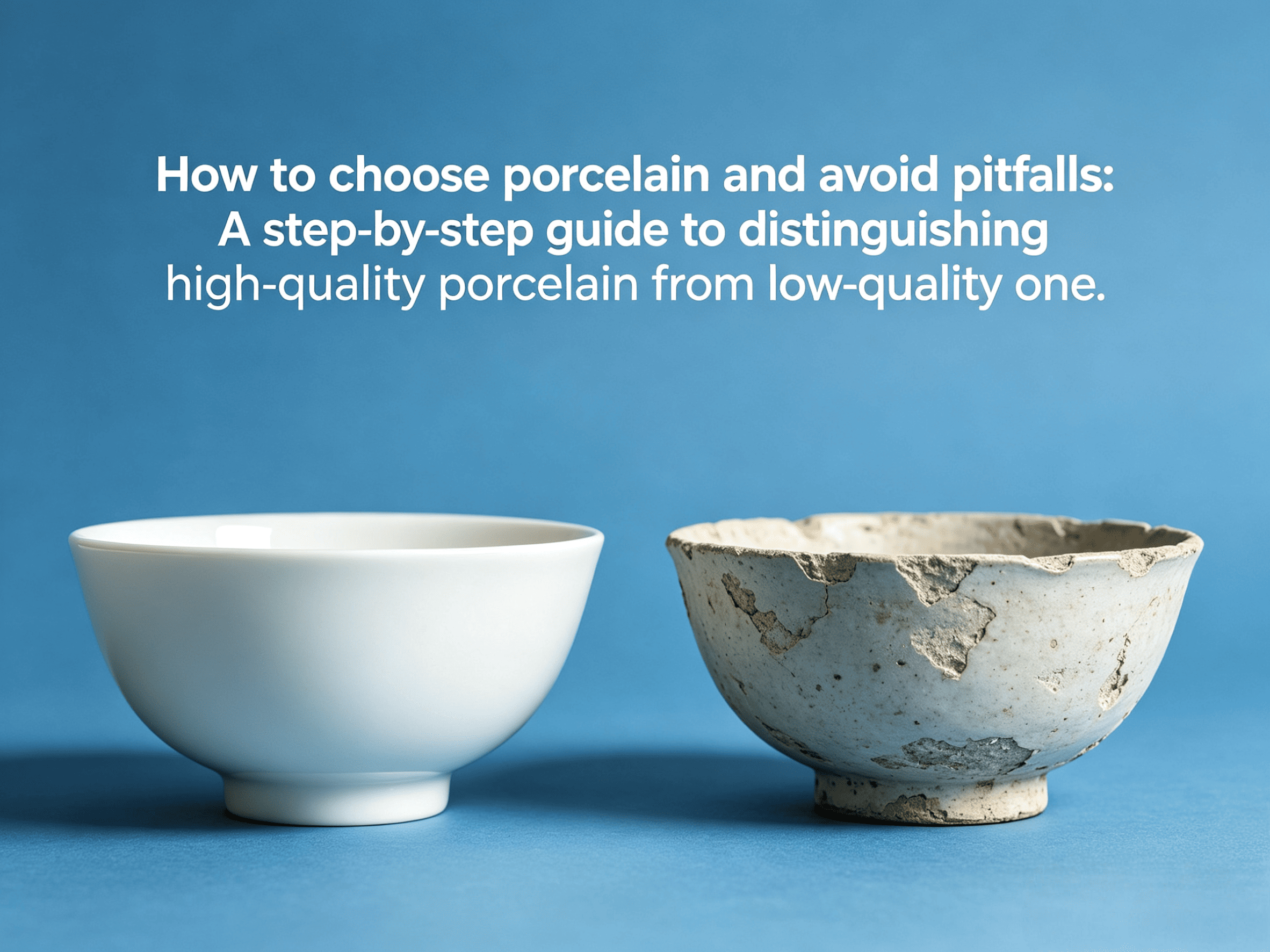 How to choose porcelain and avoid pitfalls: A step-by-step guide to distinguishing high-quality porcelain from low-quality one