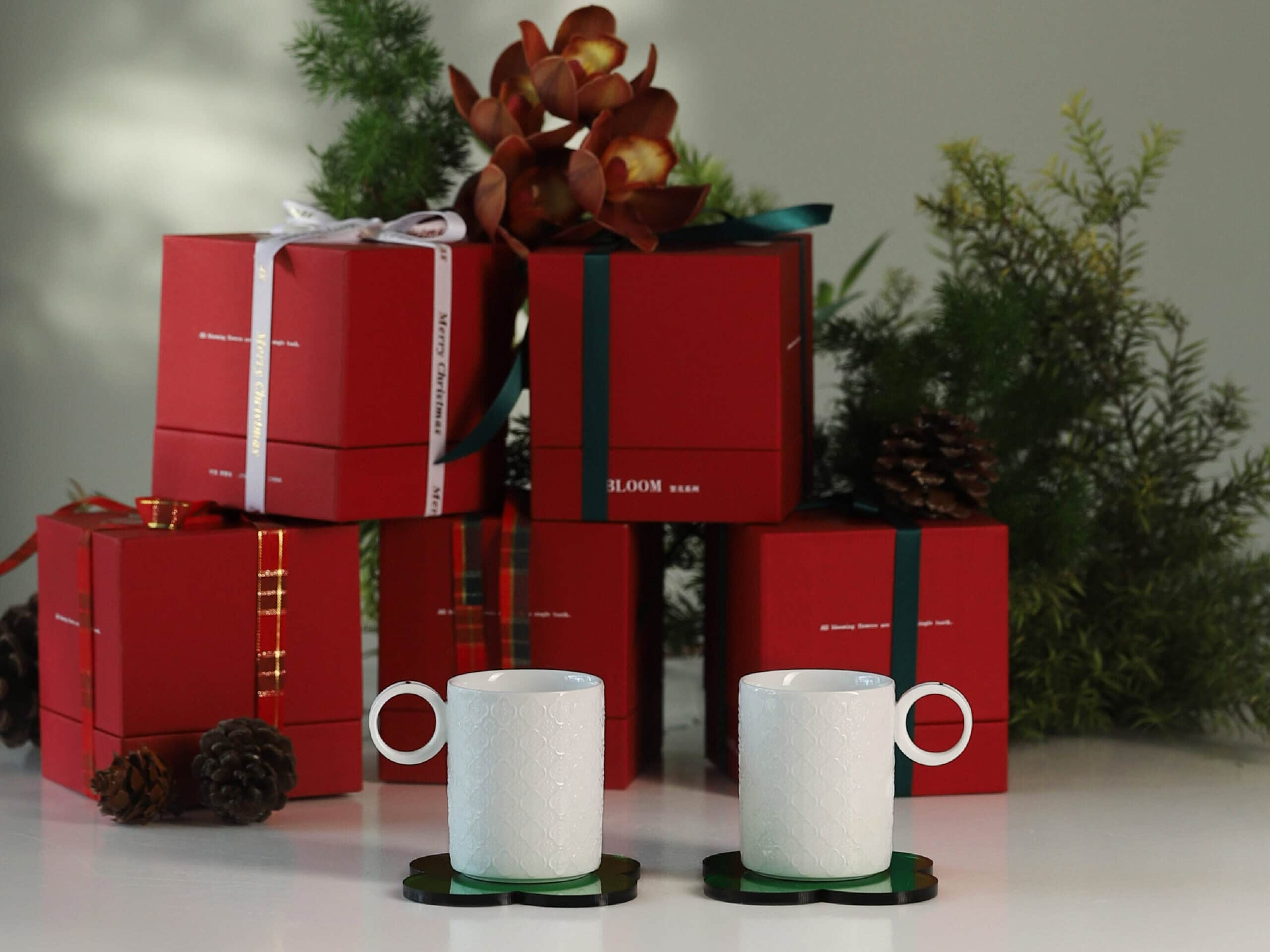 Jingdezhen Ceramic Cup: Christmas Gift Box