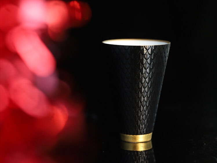 Jingdezhen Ceramic Cup: Black Mini Wine Cup