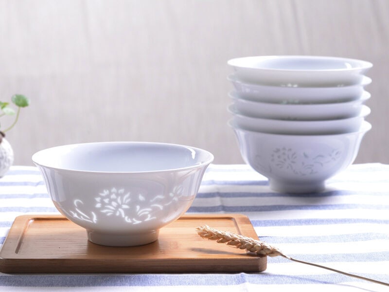 Ceramic Bowl Set: Delicate Belle of Blooms (Bowl Set of 6)