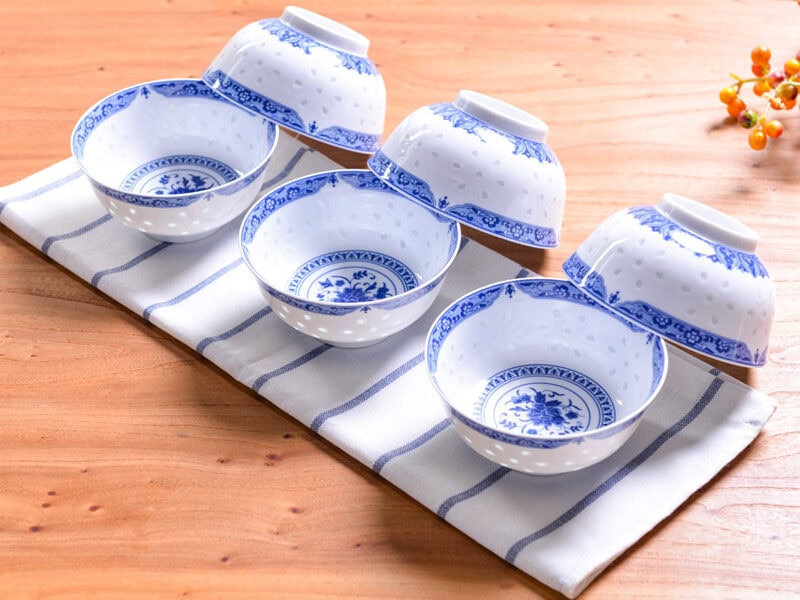 Ceramic Bowl Set: Fragrant Jade Bowl Set of 6