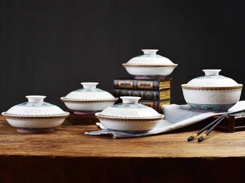 Ceramic Dinnerware Set: Harmony Lidded Dish Set II