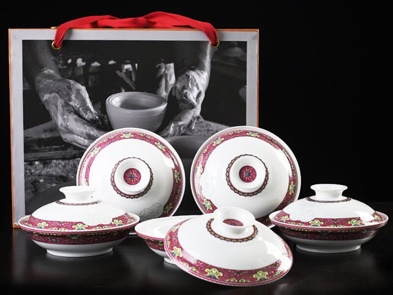 Ceramic Dinnerware Set: Harmony Lidded Dish Set III
