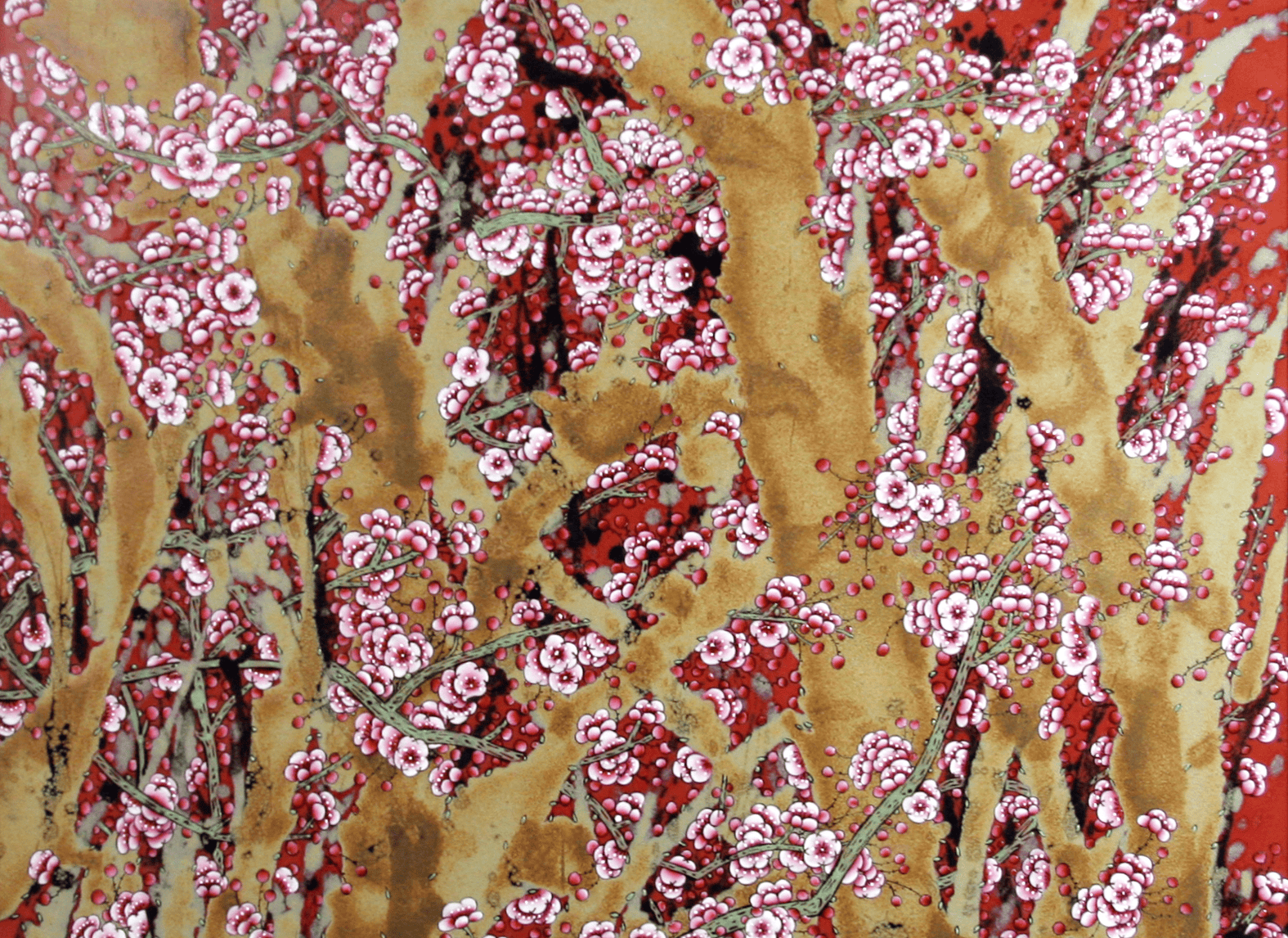 Ceramic Plaque | Tang Plum Collection III