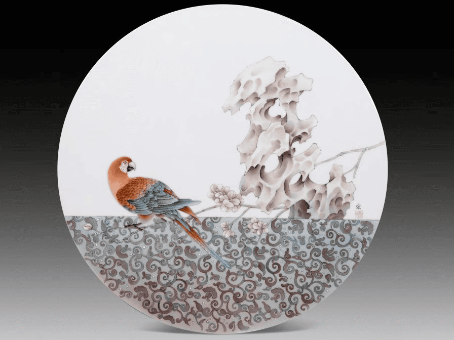 Polychrome Circular Ceramic Plaque II