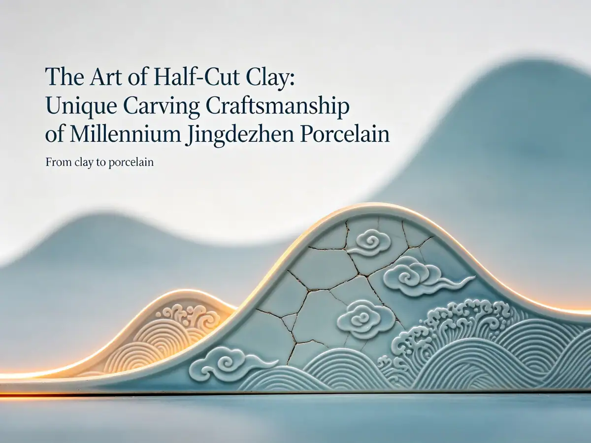 The Art of Half-Cut Clay: Unique Carving Craftsmanship of Millennium Jingdezhen Porcelain