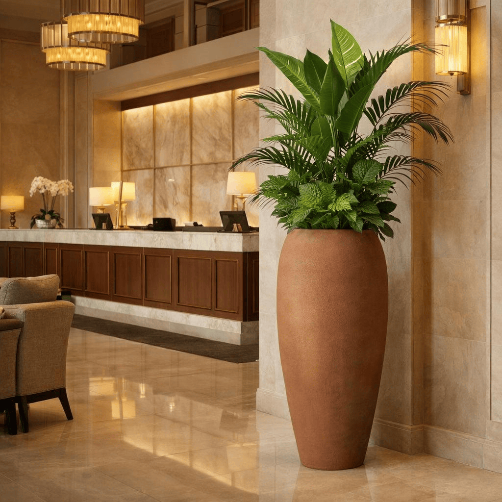 Large Ceramic Planters for Hotels and Commercial Interiors