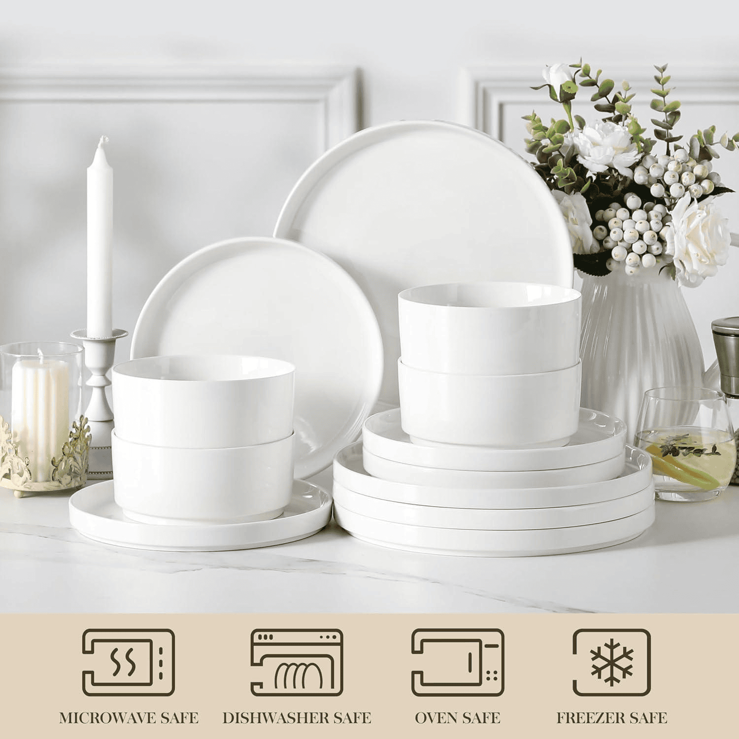 Porcelain Dishwasher and Microwave Safe